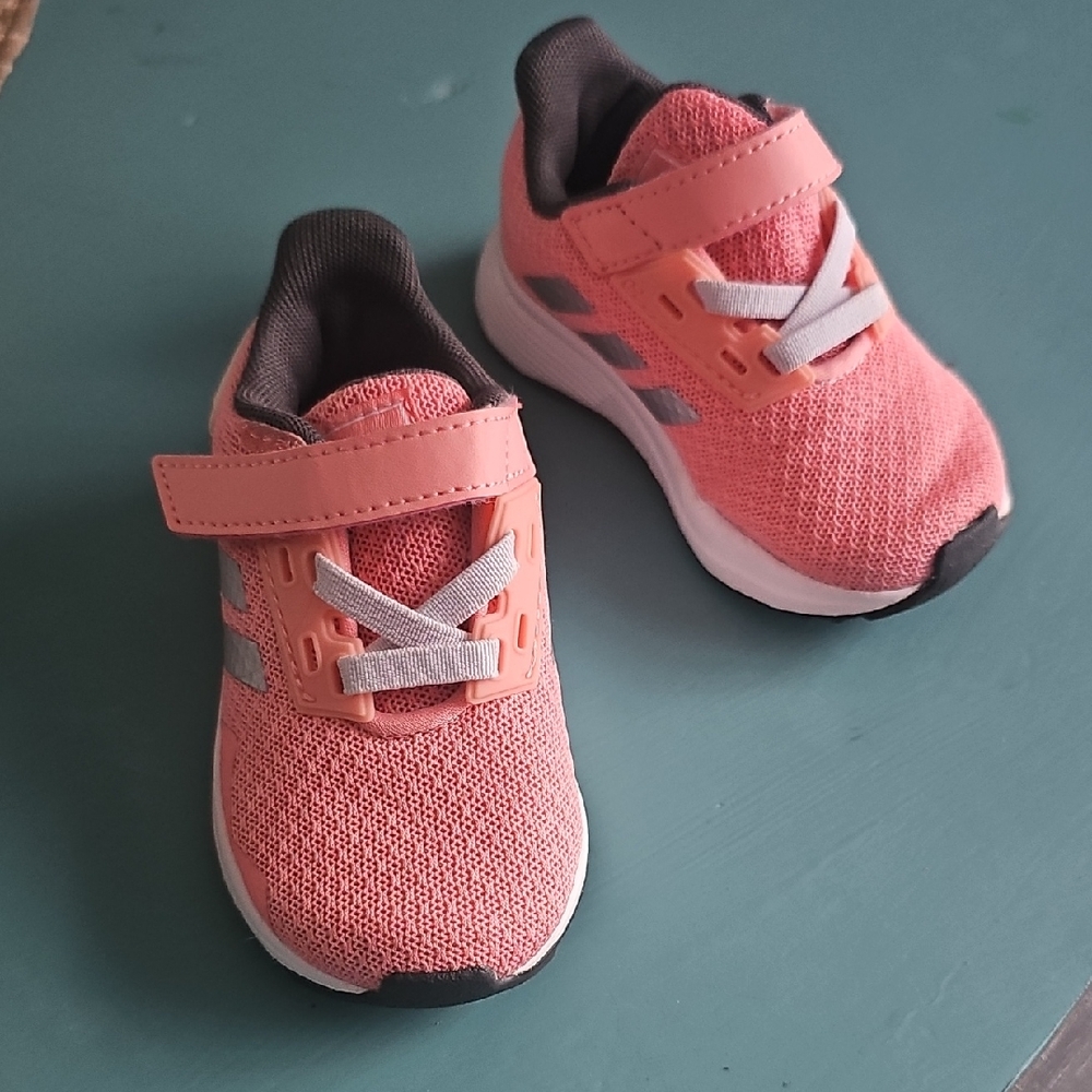 coral adidas baby girl size 5